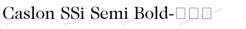 Caslon SSi Semi Bold字体转换